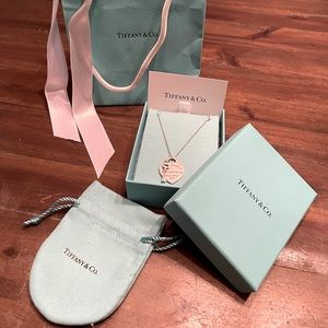 Tiffany and co. heart and key pendant with 18 inch chain